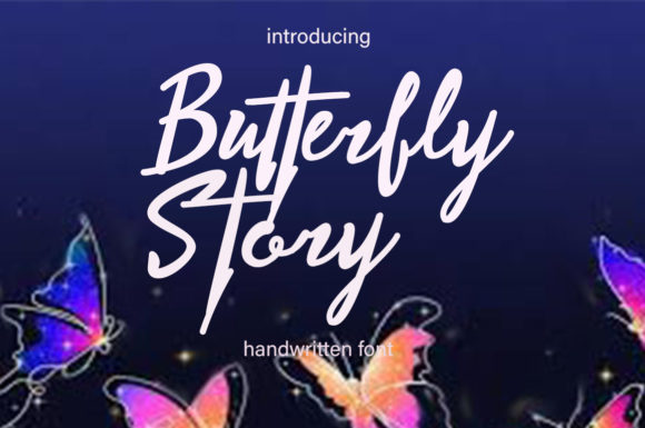 Butterfly Story Typeface: Elevate Your Handmade Brand Identity