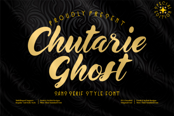 Chutarie Ghost: The Elegant Script Font for Polished Branding