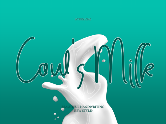Cow s Milk: A Playful Script Font for Editorial Design