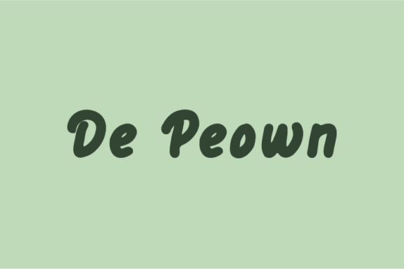 De Peown: A Handwritten Font for Polished Web Design