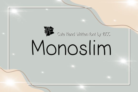 Monoslim: A Handwritten Typeface for Editorial Branding