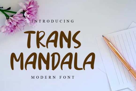 Trans Mandala Font: A Handwritten Typeface for Crafty Creations